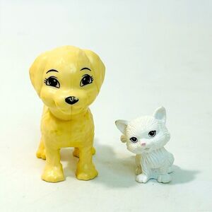 Barbie Pets Bundle: Puppy Dog Blonde Posh Pet and Pet Boutique Doll White Cat